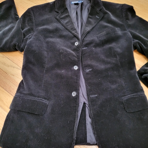 Vintage Polo by Ralph Lauren Men’s Corduroy Jacket Sport Coat Sz L Black - Picture 8 of 15